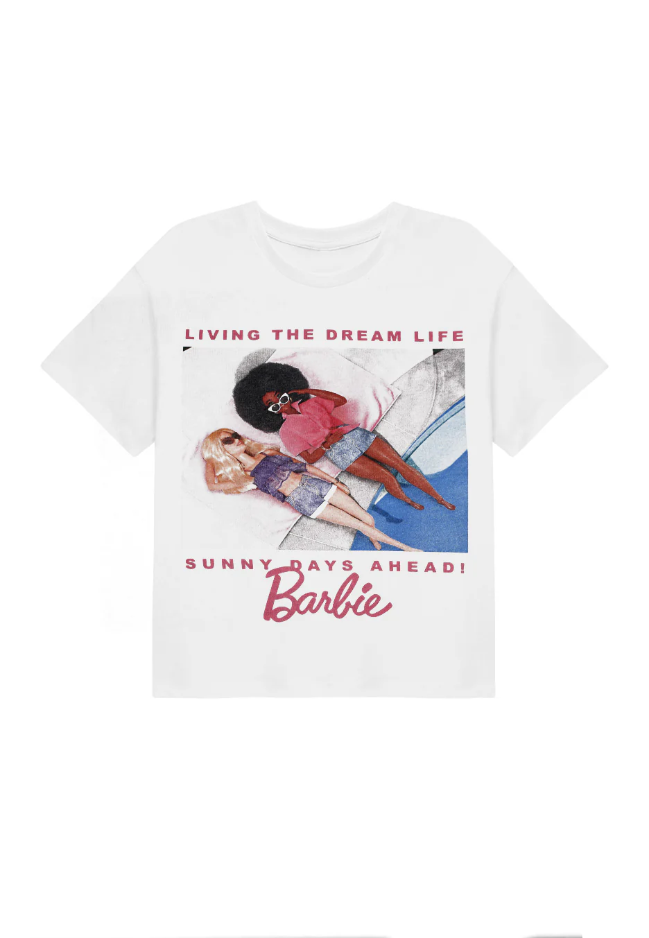 Barbie - Sunny Days Ahead Oversized Crop White - T-Shirt - Image 8